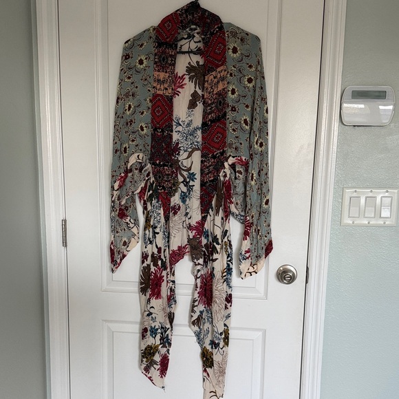 Umgee Other - UMGEE Floral Patchwork Kimono Kaftan Open Duster S/M Multicolored